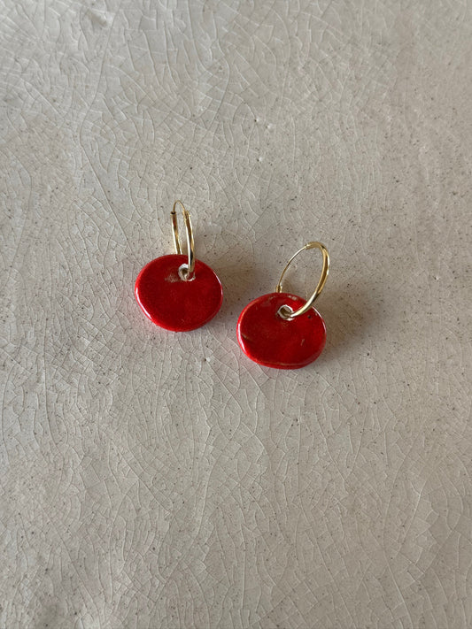 Pendientes Full Circle Rojos