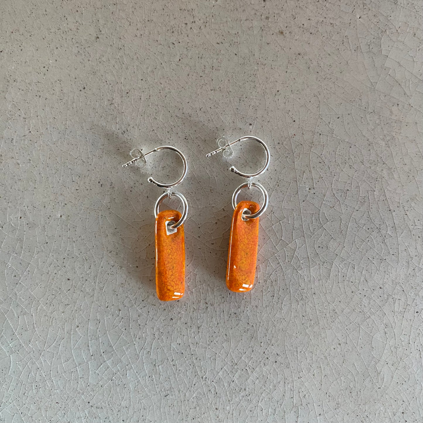 Orange Line Earrings