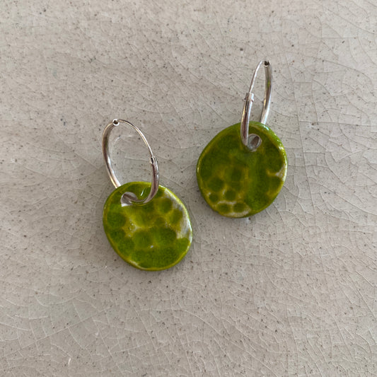 Pendientes Circle verdes