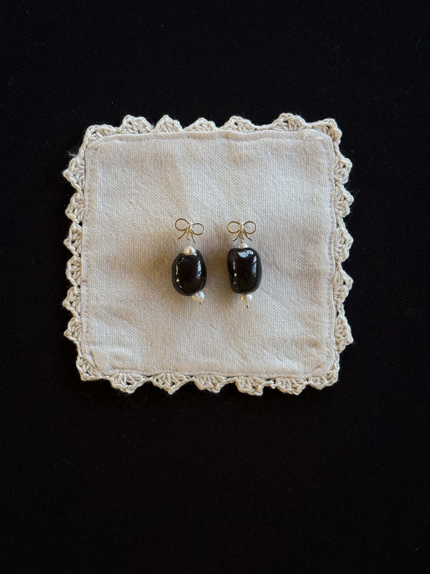 Pendientes Perla Negra