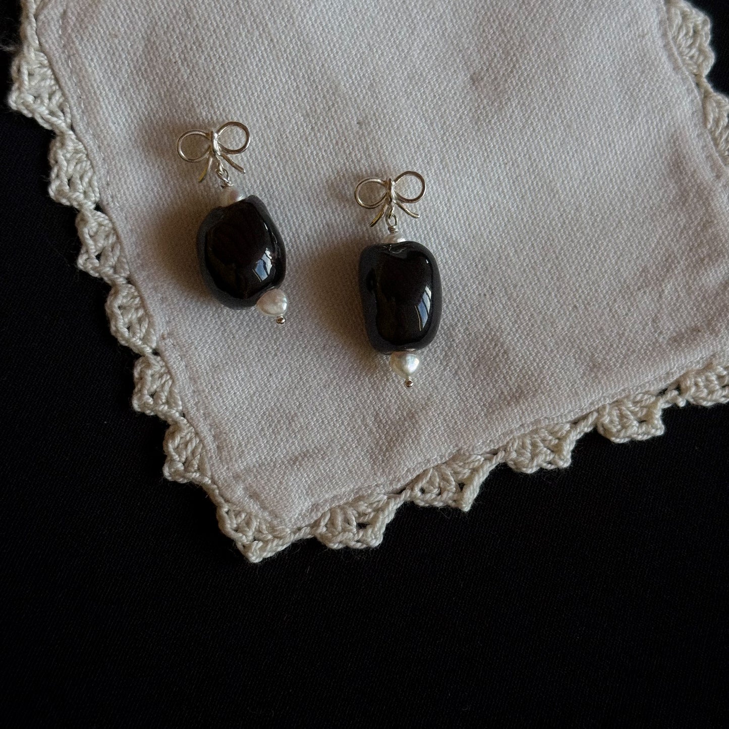 Pendientes Perla Negra