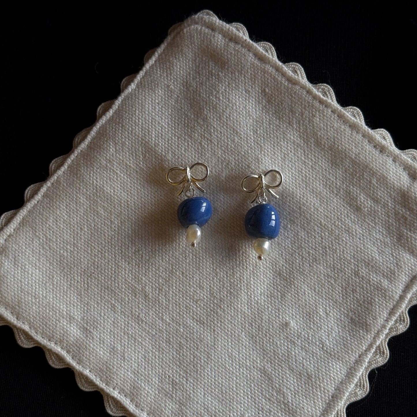 Blue Pearl Earrings