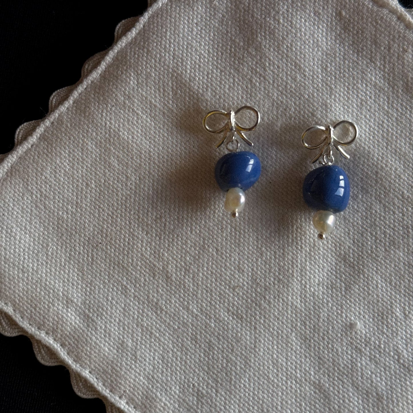 Blue Pearl Earrings