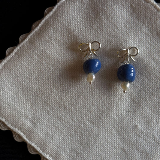 Pendientes Perla Azules