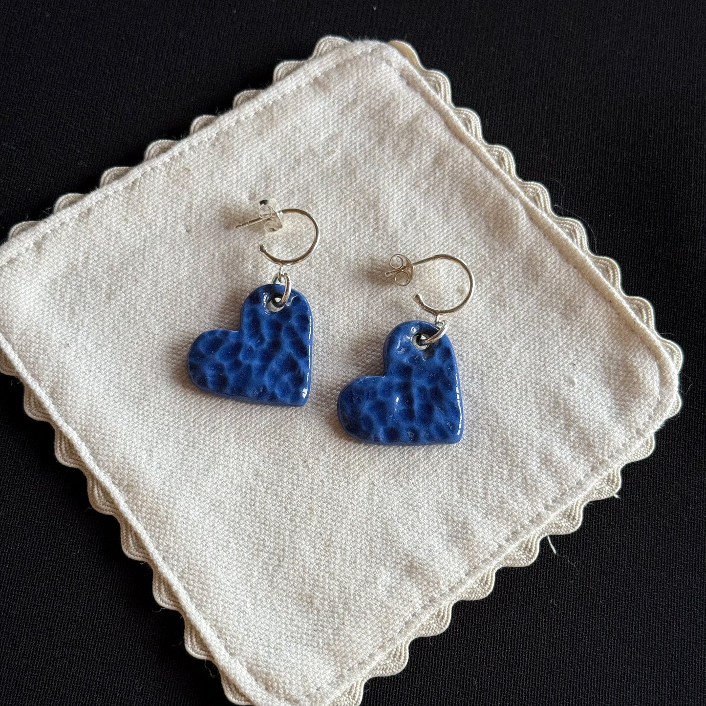 Pendientes Heart Azules