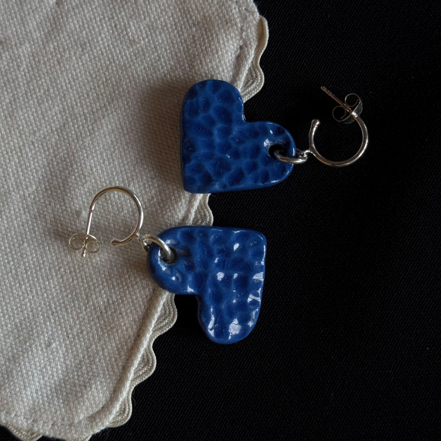 Pendientes Heart Azules