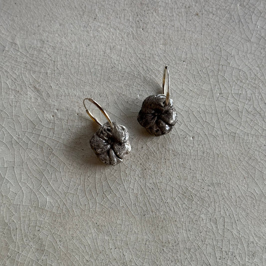 Pendientes Flower Marrones